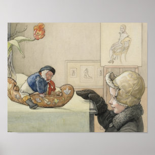 Póster Gracioso compañero juguete con niño