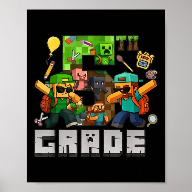 Póster Gracioso De Vuelta Al Colegio Jugadores De Dabbing (Frente)