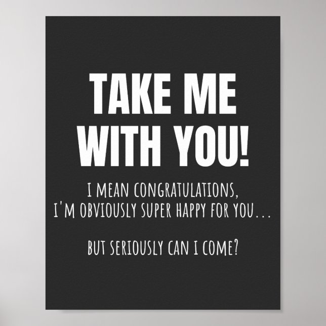 Póster Gracioso despedida de despedida por el trabajador  (Frente)