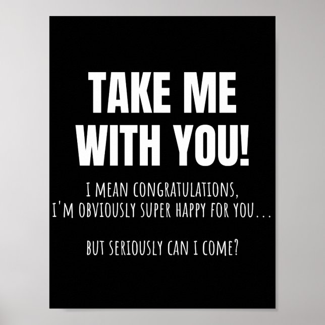 Póster Gracioso despedida de despedida por el trabajador  (Frente)