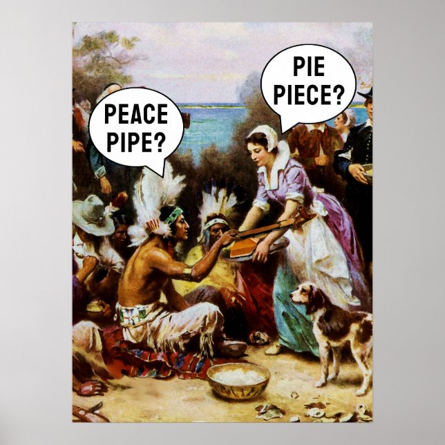 Póster Gracioso Día de Gracias (Frente)