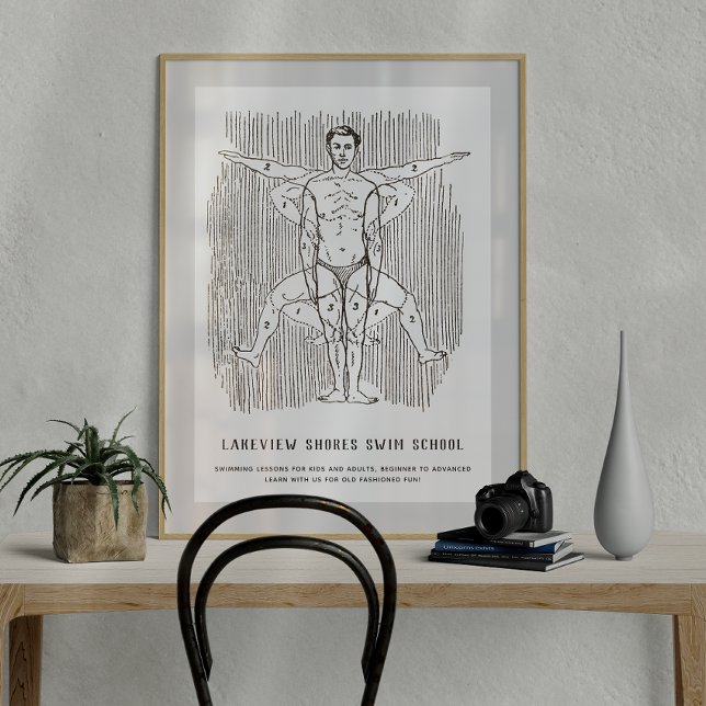 Póster Gracioso diagrama de escuelas de natación o nataci (Subido por el creador)