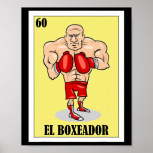 Póster Gracioso diseño de boxeo mexicano - El Boxeador 1