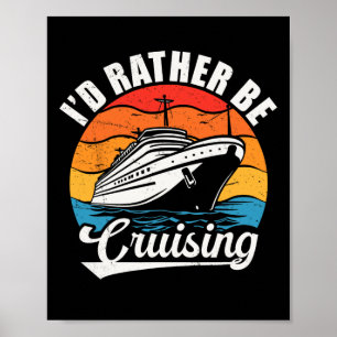 Póster Gracioso diseño de crucero familiar para hombres m