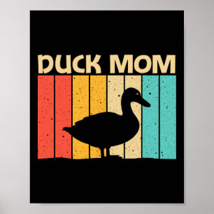 Póster Gracioso Diseño De Pato Para Mamá Madre Agricultor