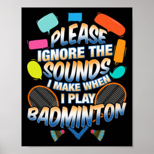 Póster Gracioso Dminton Racquet Shuttle Sports Summer Ckc
