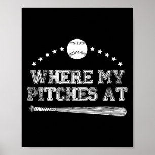 Póster Gracioso Donde Mis Pisos En El Regalo De Softball 