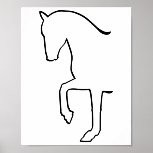 Póster Gracioso Dressage Equestrian Horse Rider Regalo Pa