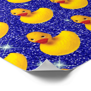 Póster Gracioso Ducks Amarillo Duckie Farm Animal Lover