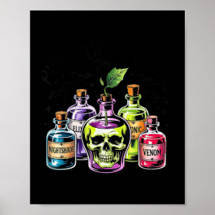 Póster Gracioso Elige Tu Veneno Apple Halloween Gothic Pr