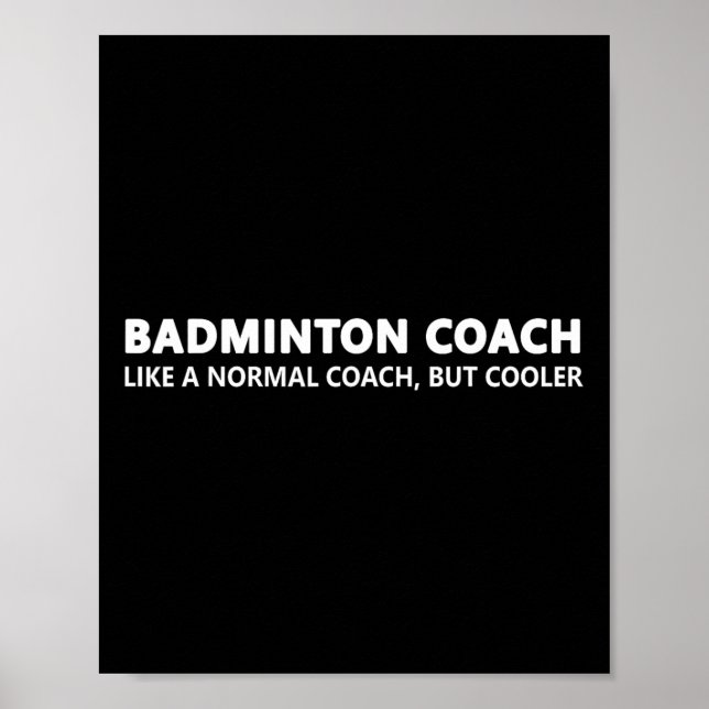 Póster Gracioso entrenador de definición de Dminton Train (Frente)