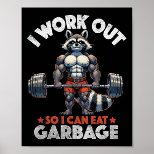 Póster Gracioso entrenamiento de gimnasia muscular de pes