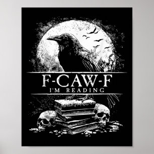 Póster Gracioso F-caw-f Books Skulls Gothic