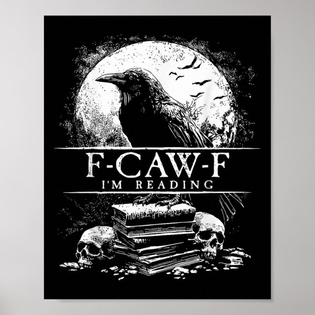 Póster Gracioso F-caw-f Books Skulls Gothic (Frente)