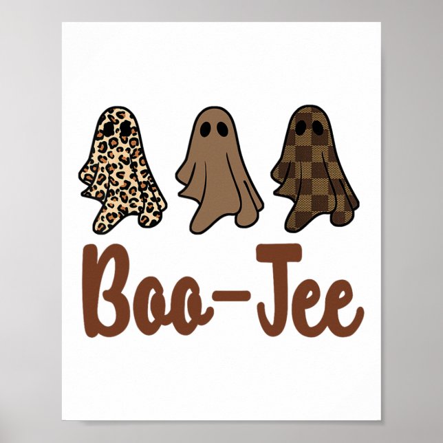 Póster Gracioso Fall Halloween Ghost Boujee Boo-jee Spook (Frente)