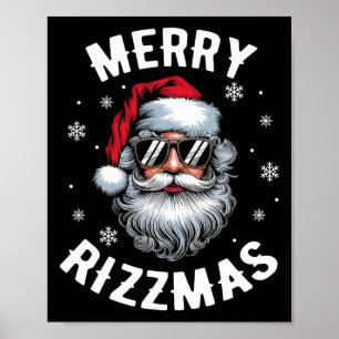 Póster Gracioso Feliz Rizzmas Sigmas Escuela de Adolescen