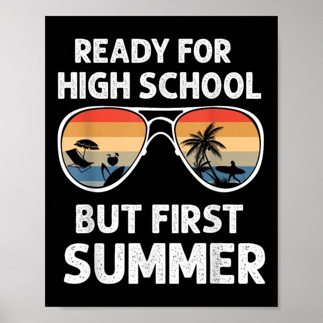 Póster Gracioso Freshman Listo Para La Secundaria Pero Pr (Frente)