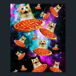 Póster Gracioso gatito de pizza espacial<br><div class="desc">¡Diseño divertido y loco para los regalos más frescos!</div>