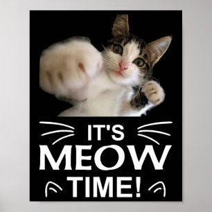 Póster Gracioso Gato De Boxeo Karate Hora De Camiseta Tee