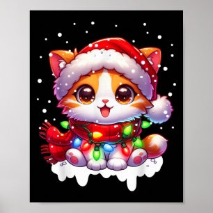 Póster Gracioso Gato De Santa Envuelto En El Hol De Las L