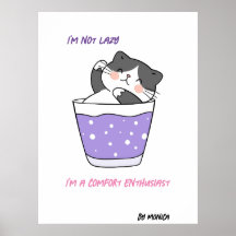 Gracioso gato flojo Humor sarcástico meme Personal