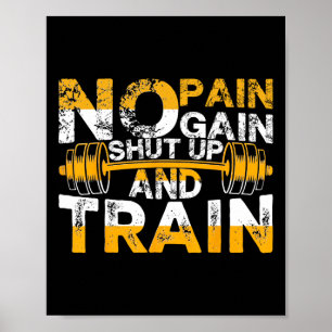 Póster Gracioso Gimnasio Fitness Bodybuilding Sports Weib
