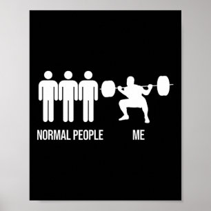 Póster Gracioso Gimnasio Fitness Bodybuilding Sports Weib