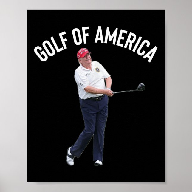 Póster Gracioso Golf De América Donald Trump Pun (Frente)