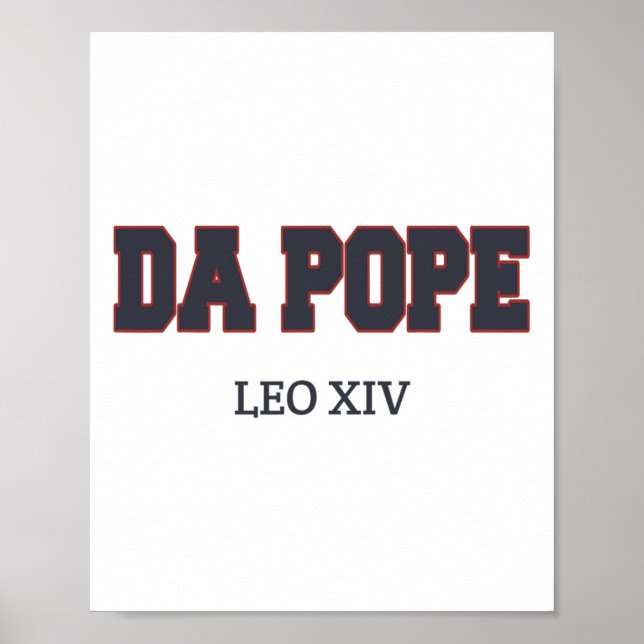 Póster Gracioso Guay Da Pope Shirt Dios bendiga al Papa L (Frente)
