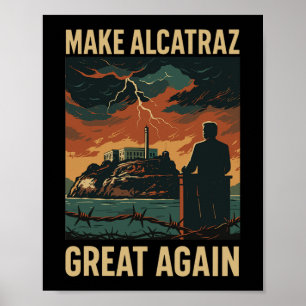 Póster Gracioso Hacer Alcatraz Grande De Nuevo Sf Rock Al
