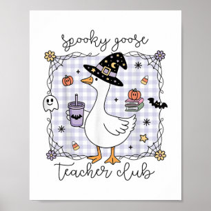 Póster Gracioso Halloween Silly Goose Witch Spooky Goose