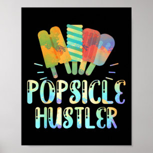 Póster Gracioso helado retro 80 veraniego Popsicle Hustle