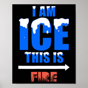 Póster Gracioso Hielo Y Disfraces De Incendios Familia Ha