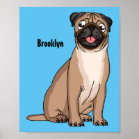 Gracioso ilustracion de personalizado de perro de
