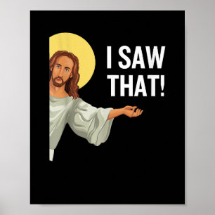 Póster Gracioso Jesús Meme Vi Que La Cita Cristiana Es Di