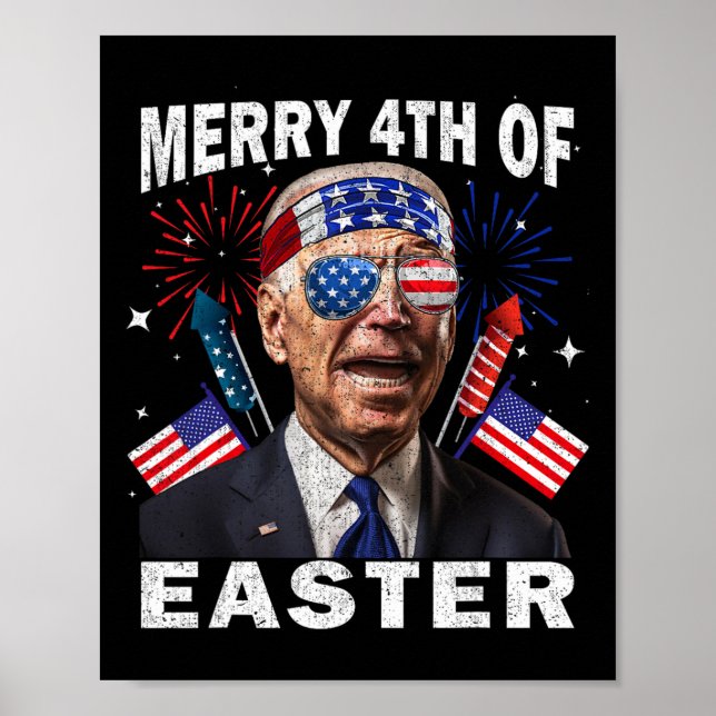Póster Gracioso Joe Biden 4 De Julio Camisas 4 De Julio D (Frente)