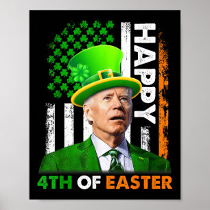 Póster Gracioso Joe Biden St Patricks Day Feliz 4 De Juli