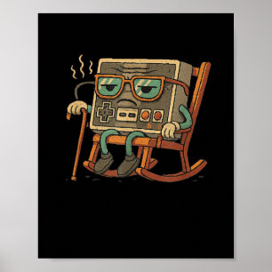 Póster Gracioso juego de videojuegos antiguo retro 80 de 