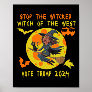 Póster Gracioso Kamala Harris Detener A La Bruja Malvada