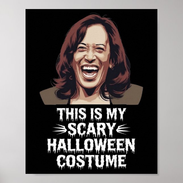 Póster Gracioso Kamala Harris Este Es Mi Asustado Cos De  (Frente)