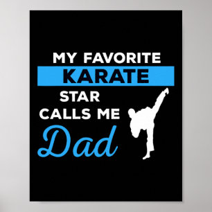 Póster Gracioso Karate Dad Artes Marciales que luchan con