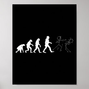 Póster Gracioso Karate Evolution Karate Stick Figura