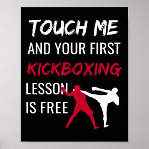 Póster Gracioso Kickboxing Kick Boxing Sensei T Shirft Re