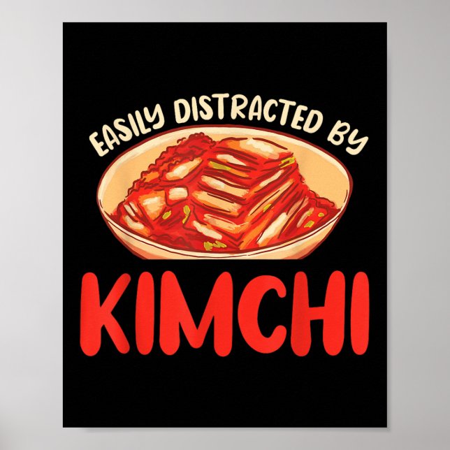 Póster Gracioso Kimchi dice que los amantes coreanos de l (Frente)