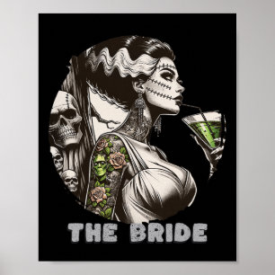 Póster Gracioso La Novia El Monstruo Frankenstein Spooky