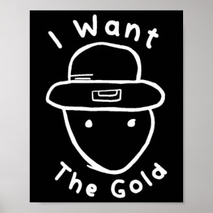 Póster Gracioso Leprechaun Amateur Sketch Meme St Patrick