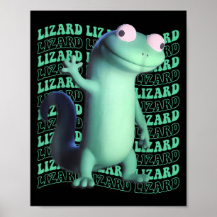 Póster Gracioso Lizard Meme Animal Women Hombres _4