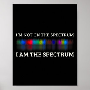 Póster Gracioso meme de autismo No estoy en el espectro Y
