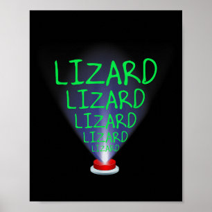 Póster Gracioso meme de tendencia de Lizard