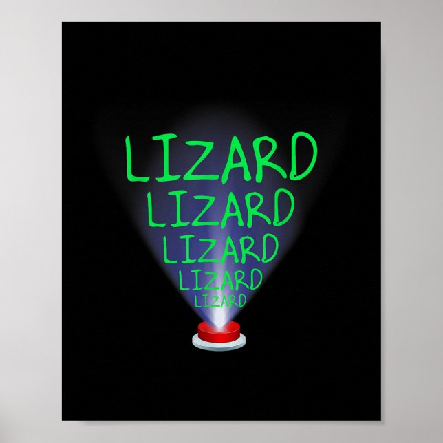 Póster Gracioso meme de tendencia de Lizard (Frente)